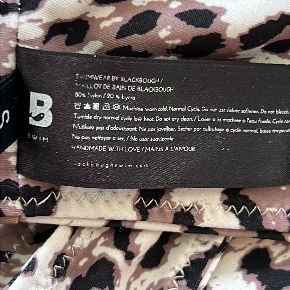 BLACKBOUGH Bikini Top Swim‎ Bathing suit Leopard Animal Print Straps Handmade SM - Picture 5 of 9